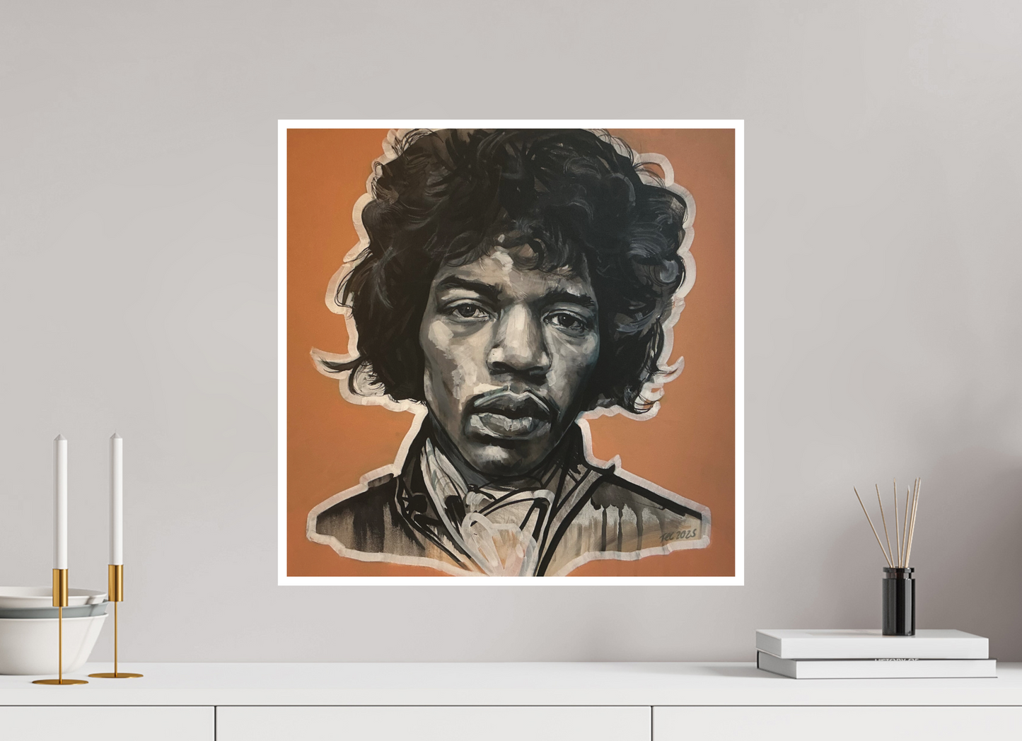 50 x 50 cm, Giclee Print Jimmy Hendrix