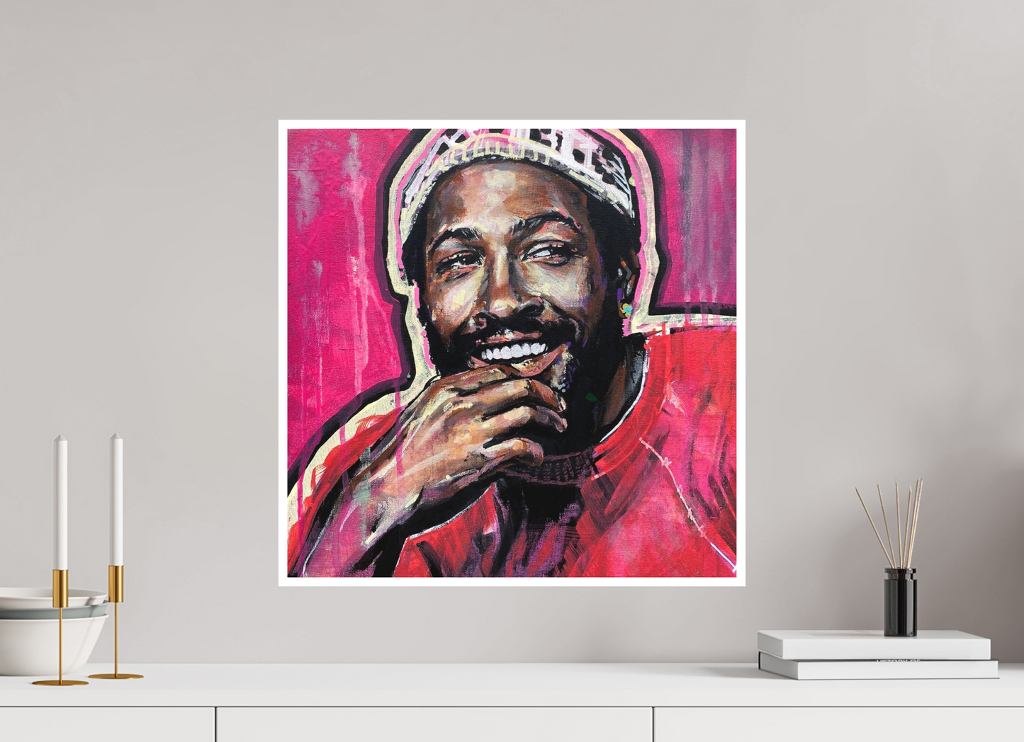 50 x 50 cm, Giclee Print Marvin Gaye
