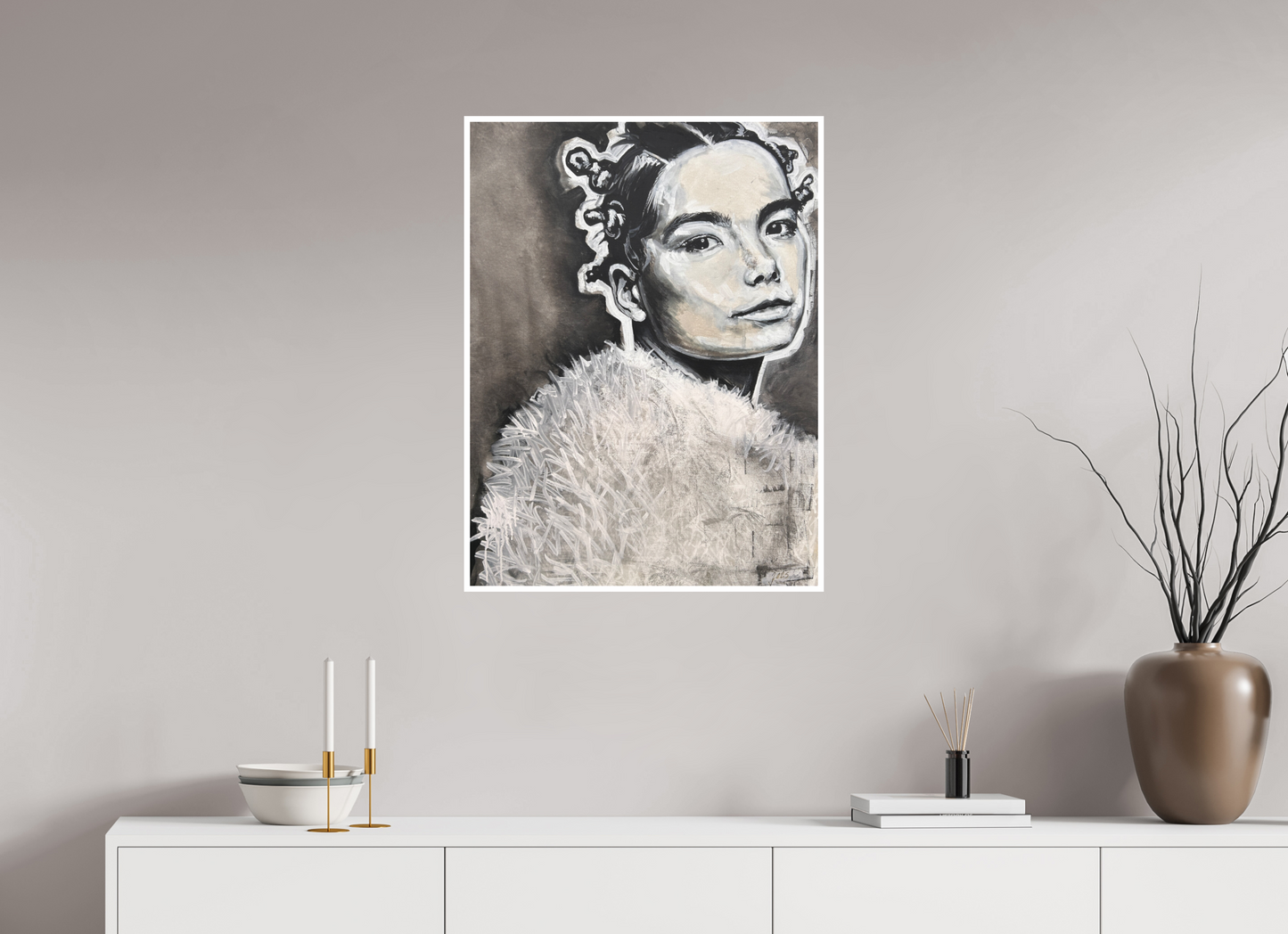60 x 80 cm, Giclee Print Bjork