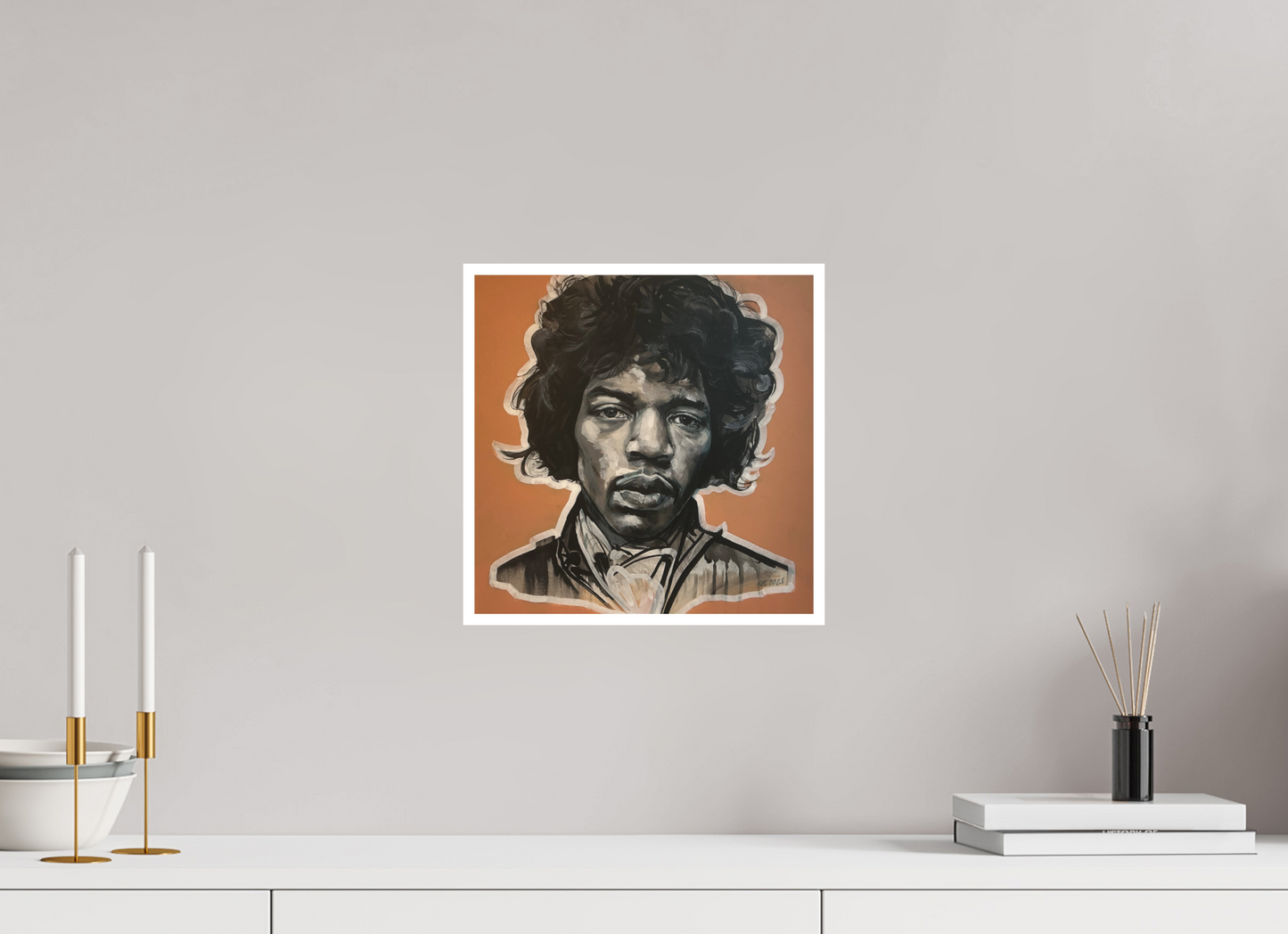 30 x 30 cm, Giclee Print Jimmy Hendrix