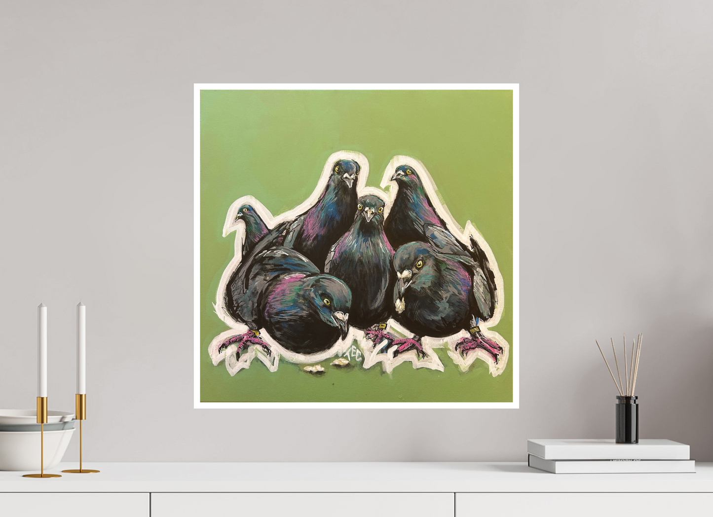 50 x 50 cm, Giclee Print Inner City Eagles