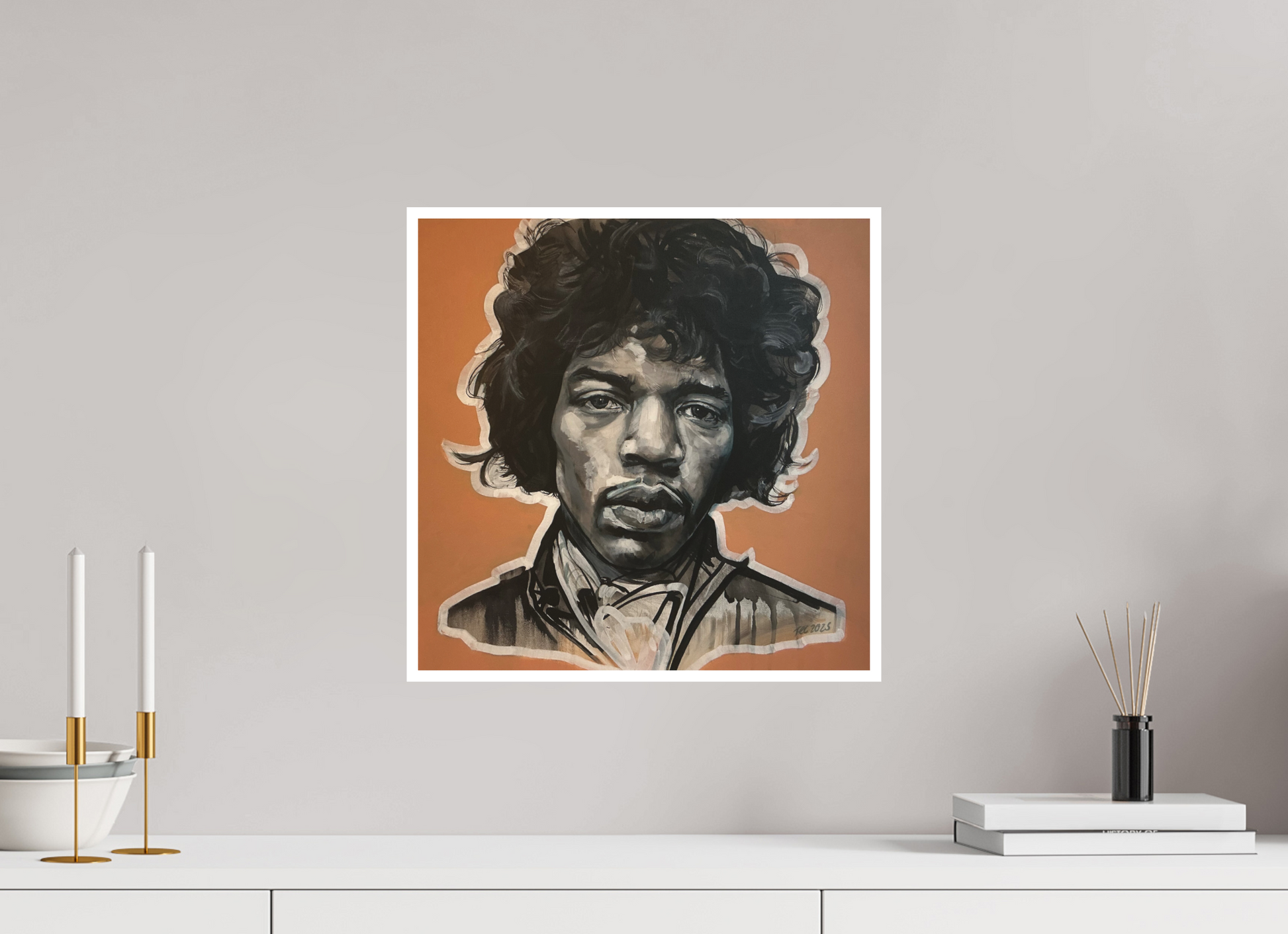 40 x 40 cm, Giclee Print Jimmy Hendrix